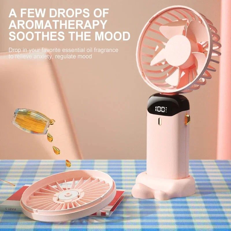 Portable Neck Fan with Phone Stand