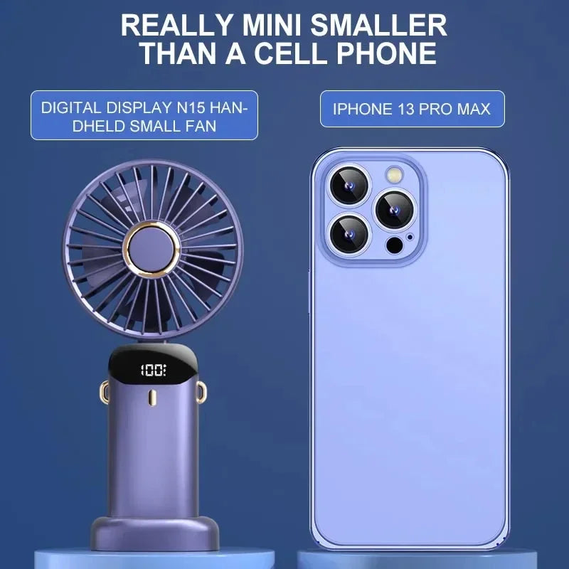 Portable Neck Fan with Phone Stand