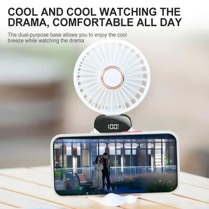Portable Neck Fan with Phone Stand