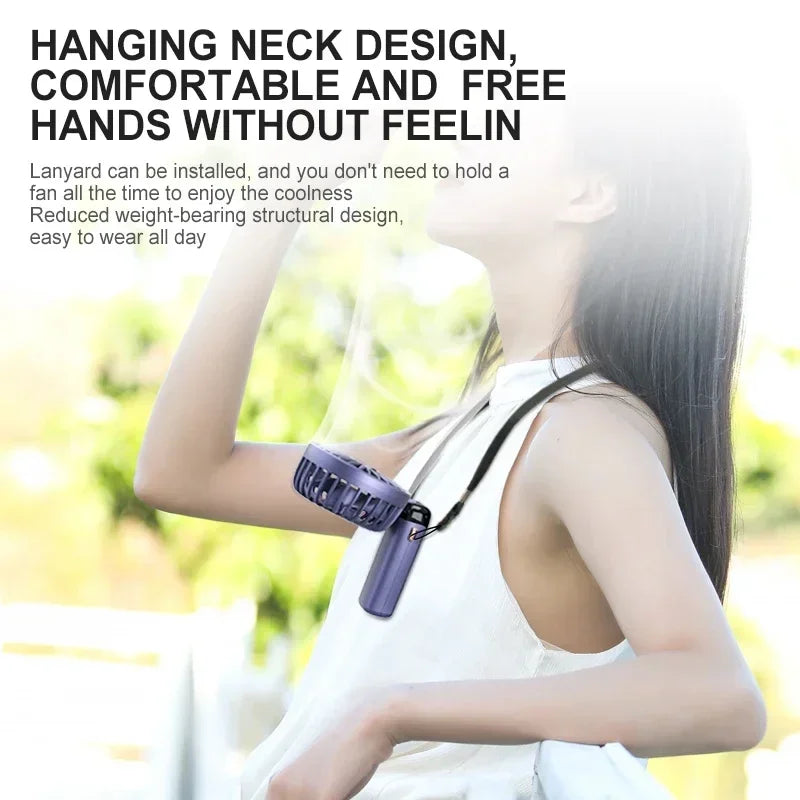Portable Neck Fan with Phone Stand