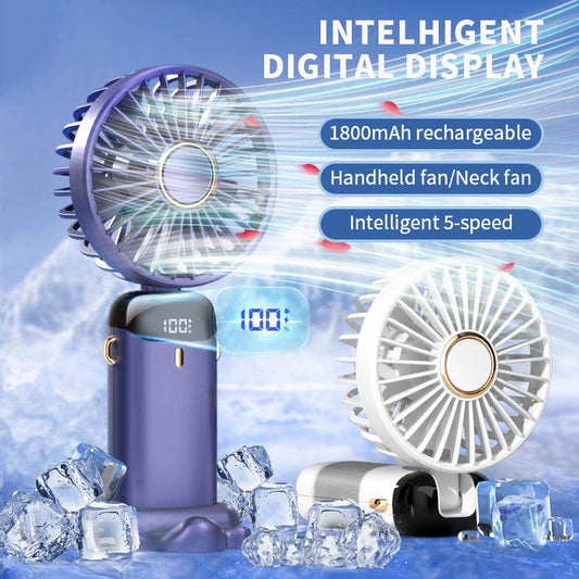 Portable Neck Fan with Phone Stand